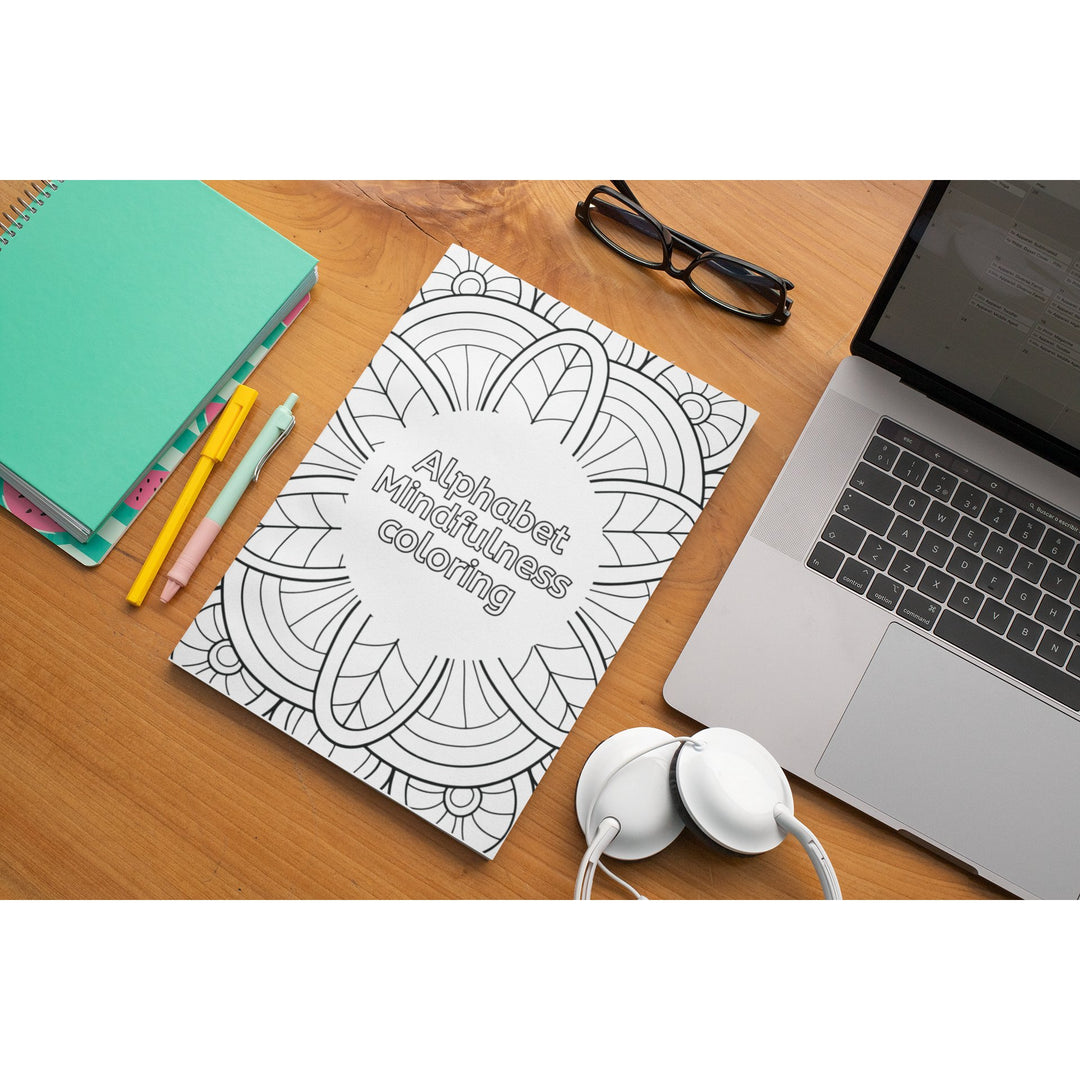 Printable Alphabet Mindfulness coloring book - KY designX