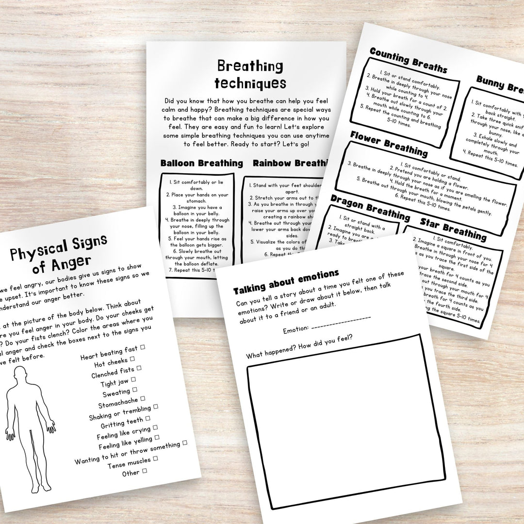 Printable Anger Management Workbook for kids and teens - KY designX