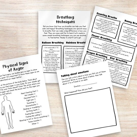 Printable Anger Management Workbook for kids and teens - KY designX