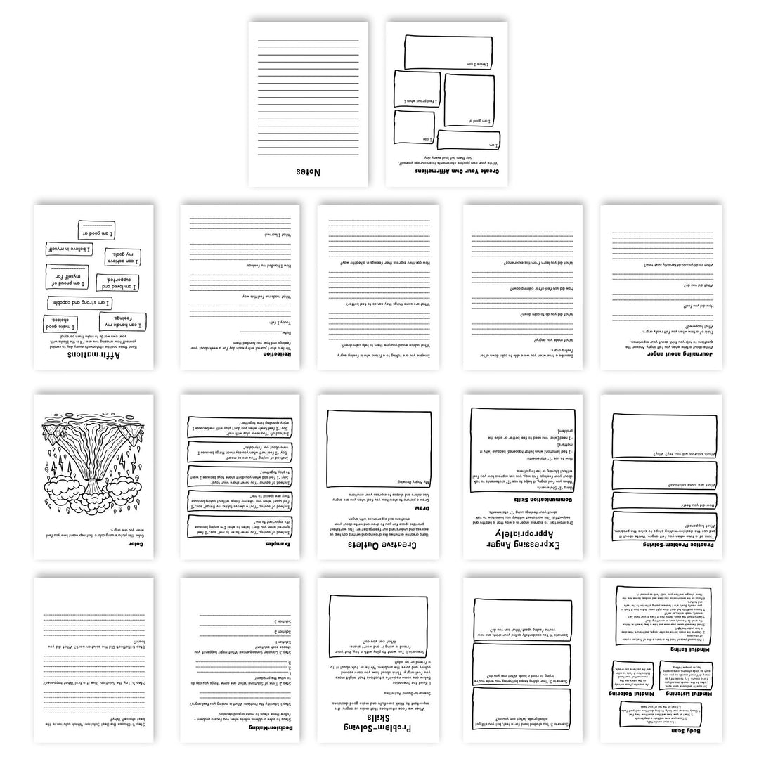 Printable Anger Management Workbook for kids and teens - KY designX