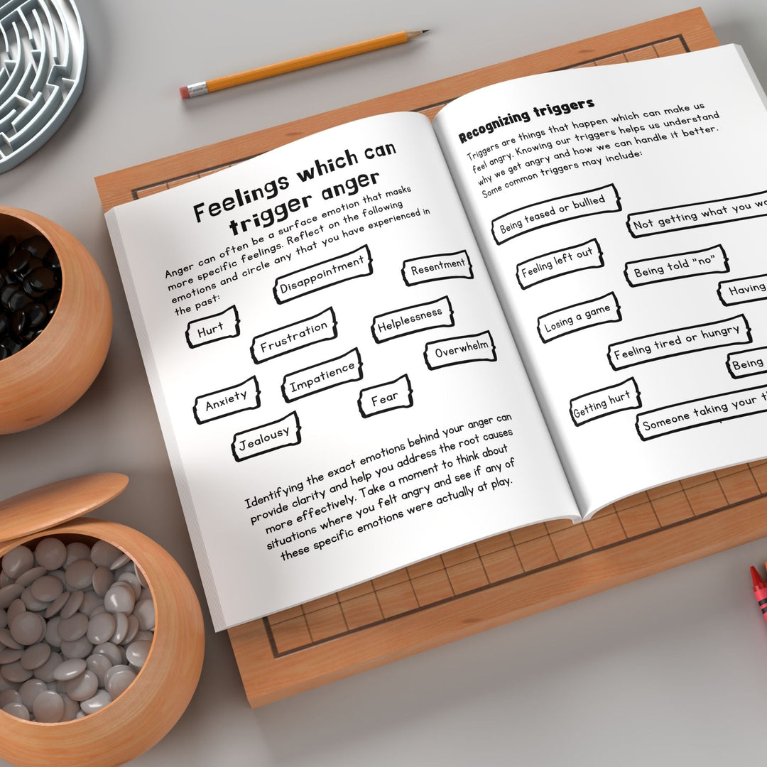 Printable Anger Management Workbook for kids and teens - KY designX