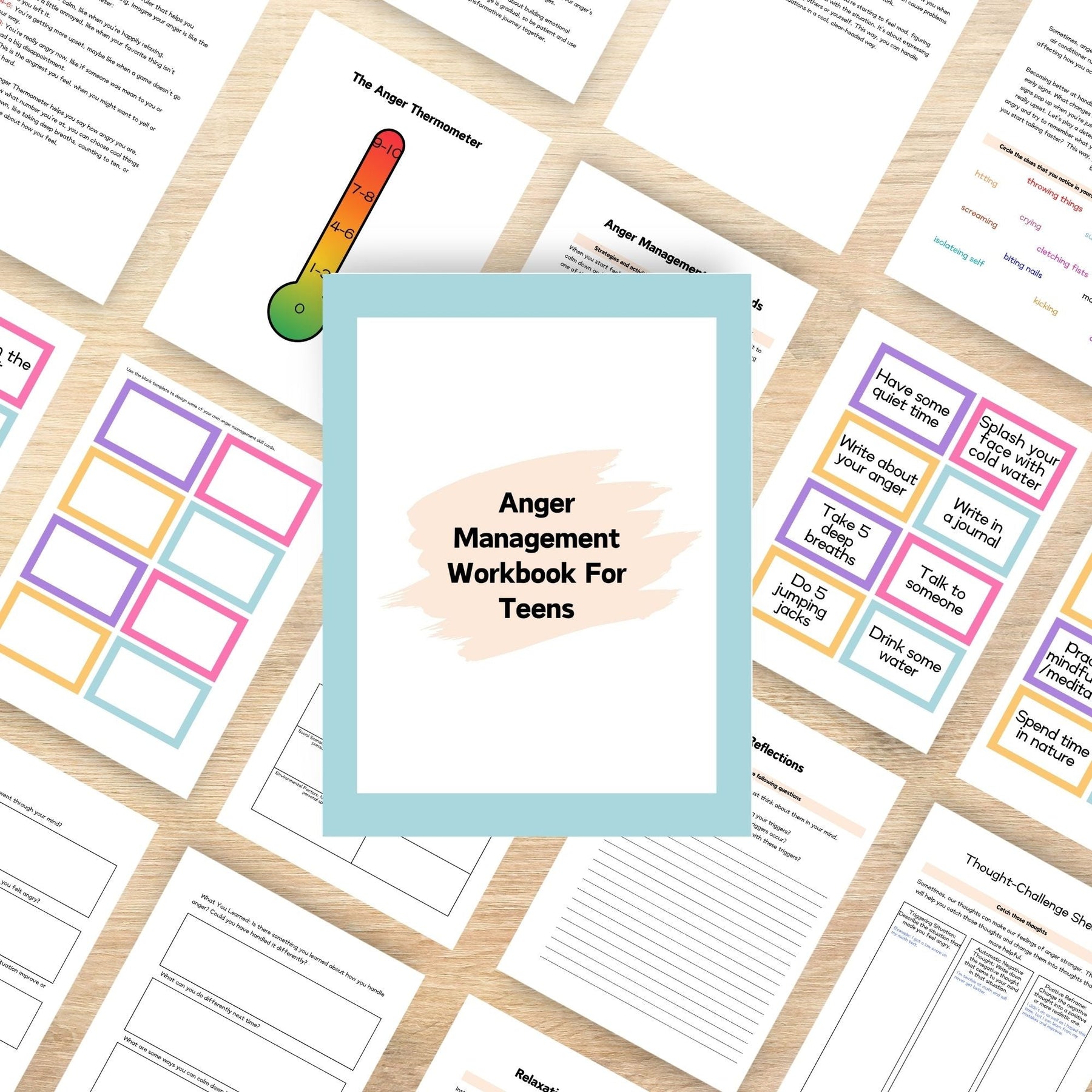 Anger Packet Anger Management Workbook for Teens Printable - KY designX