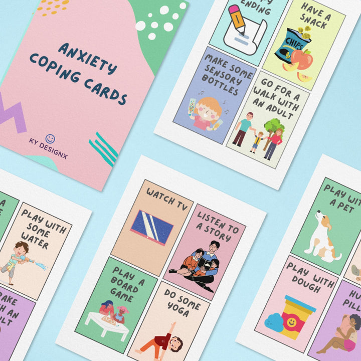 printable anxiety coping cards for children - KY designX