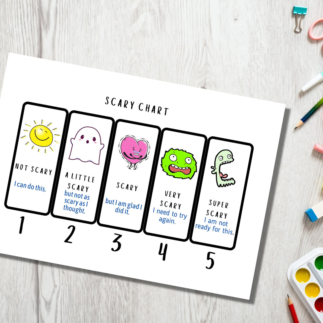 Printable Anxiety Scary chart for children - KY designX