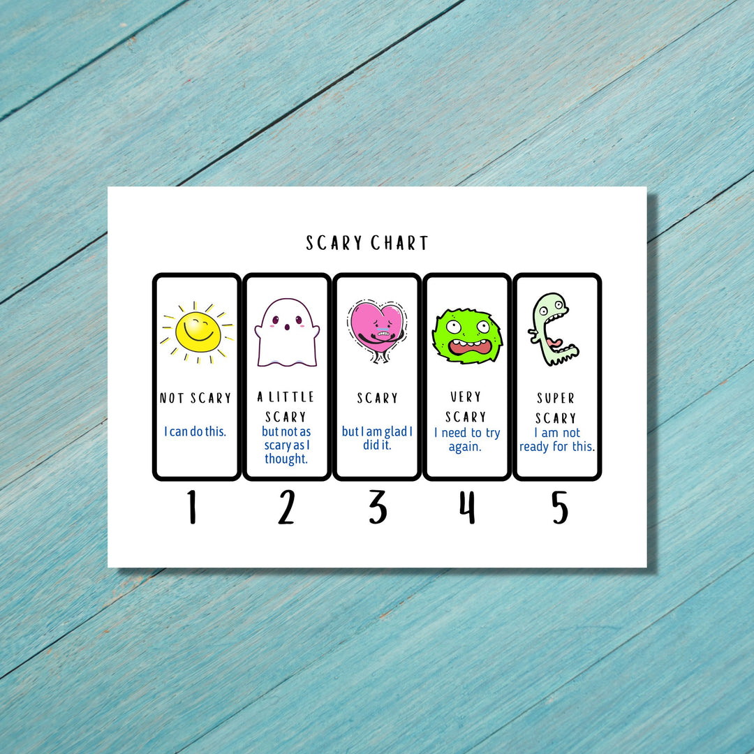 Printable Anxiety Scary chart for children - KY designX