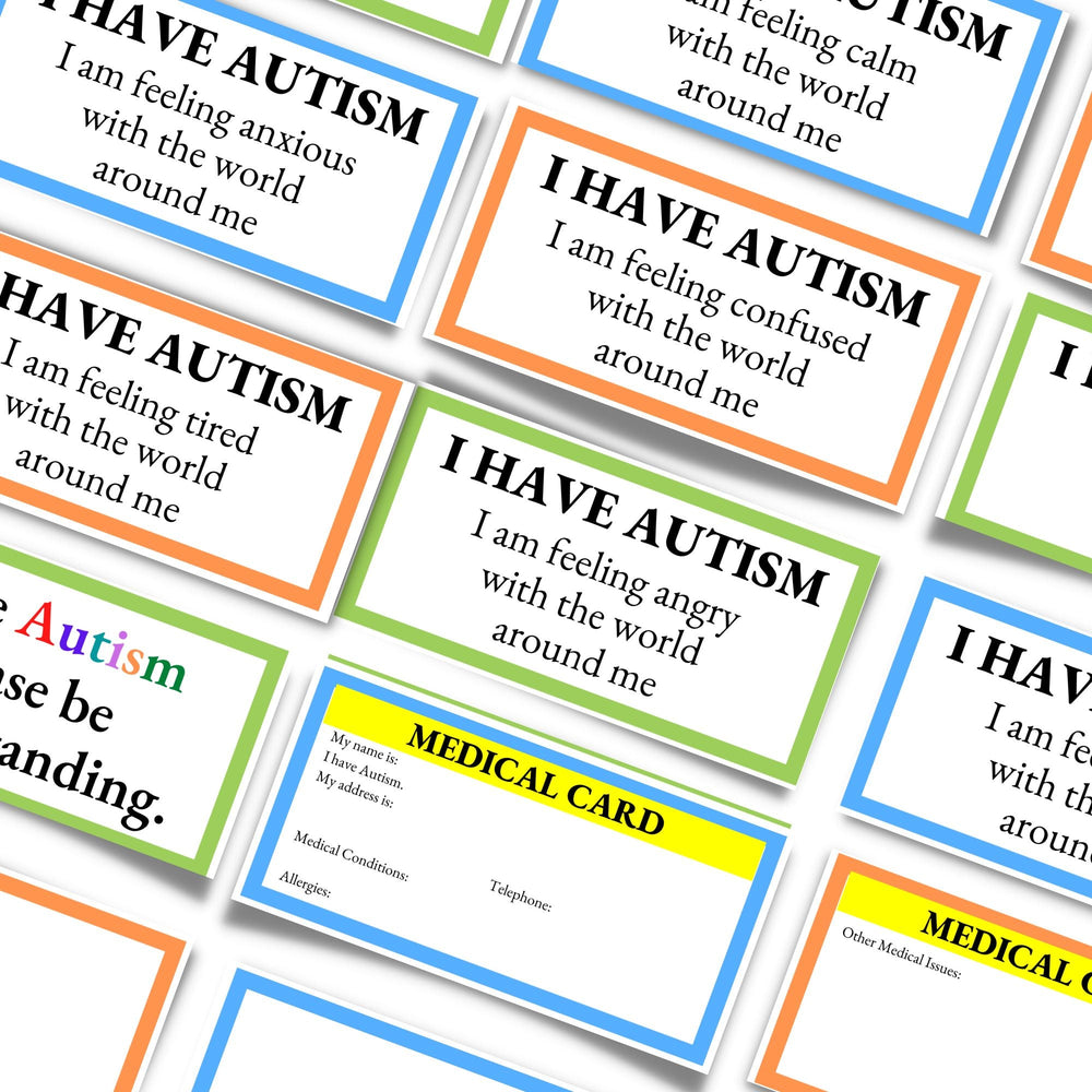 Printable autism Medical ID Card - KY designX