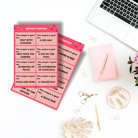 Printable Birthday Coupons for a special Mom - KY designX