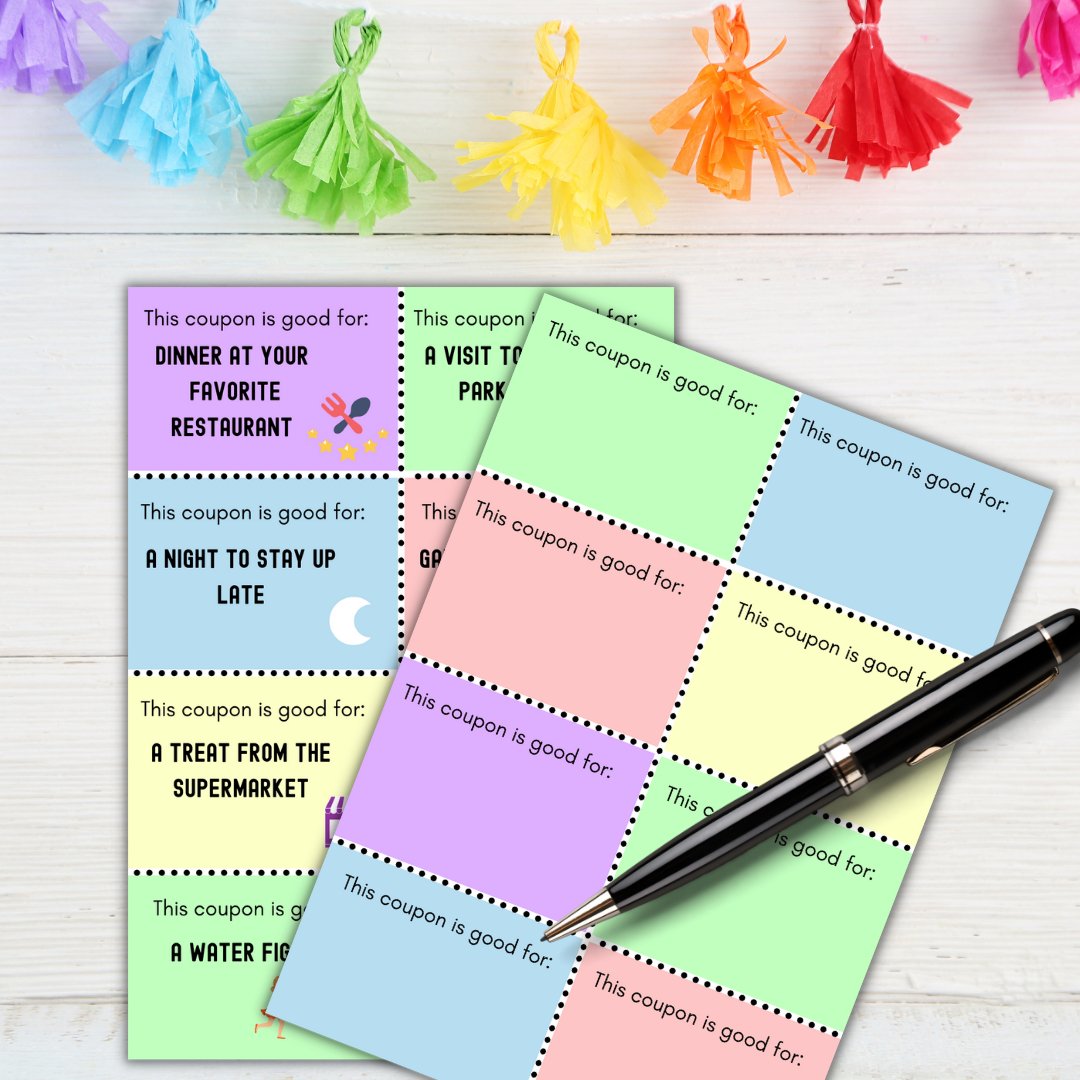 Printable birthday coupons for children - KY designX