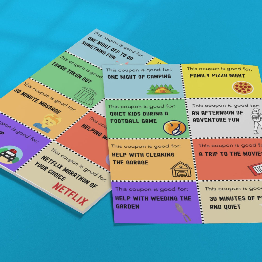 Printable Birthday coupons for Dad - KY designX