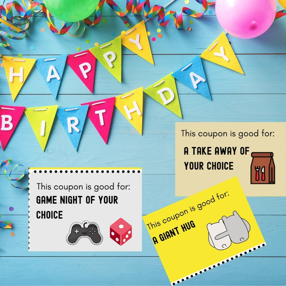 Printable Birthday coupons for Dad - KY designX