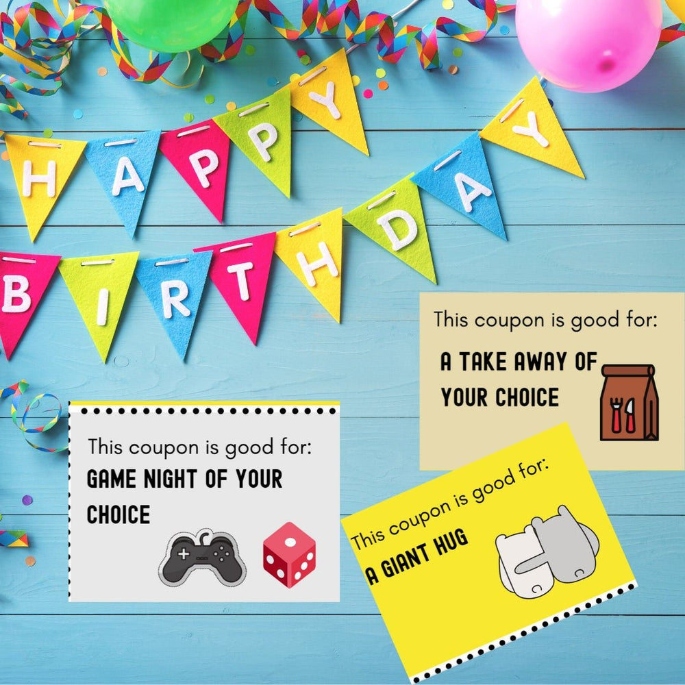 Printable Birthday coupons for Dad - KY designX