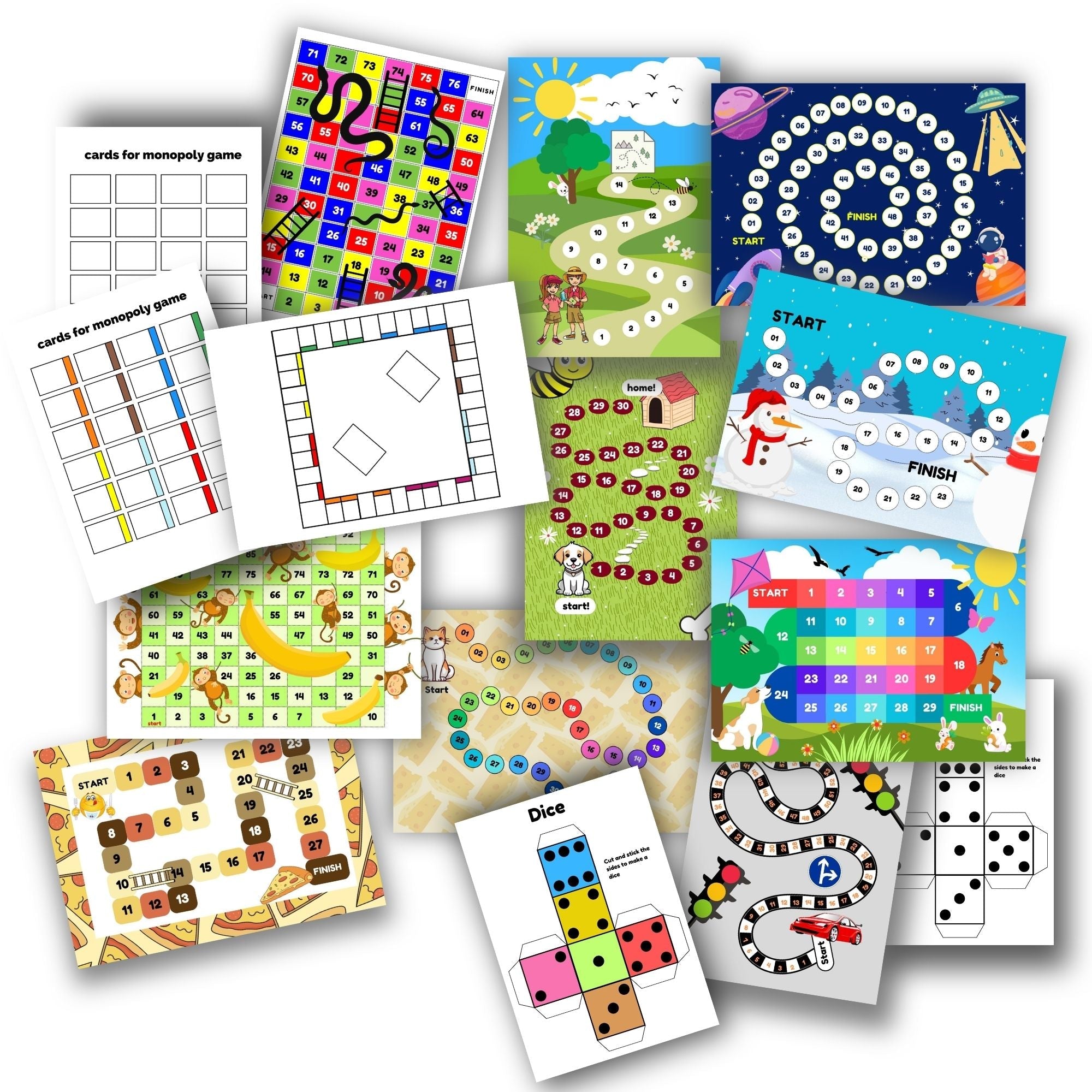 Free Printable Board Games For Home or Classroom - KY designX for Free Printable Board Games For Kindergarten
