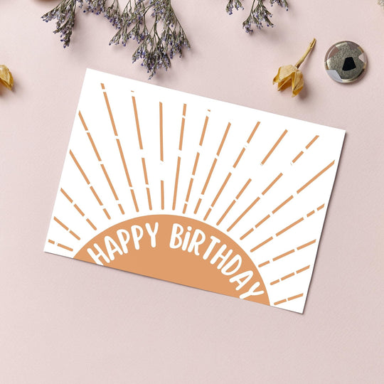Printable bohemian Birthday Cards - KY designX