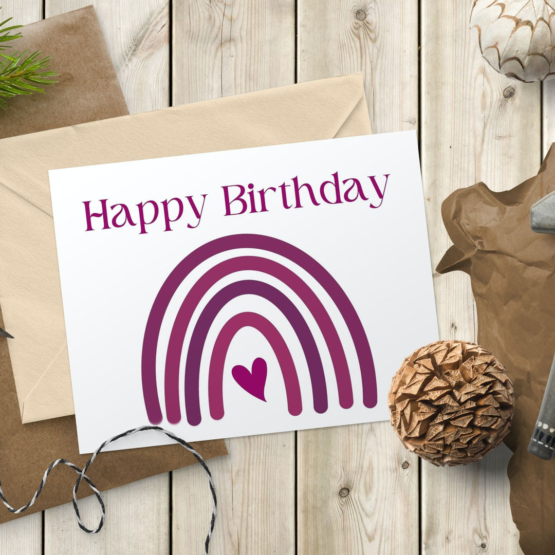 Printable Boho Birthday Cards Set of 4 - KY designX