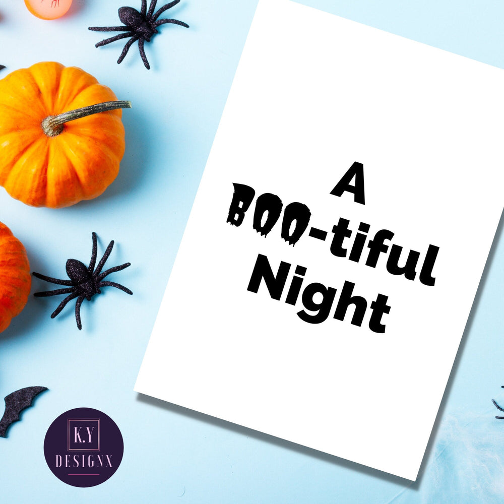 Printable 'Boo - tiful Night' wall art - KY designX