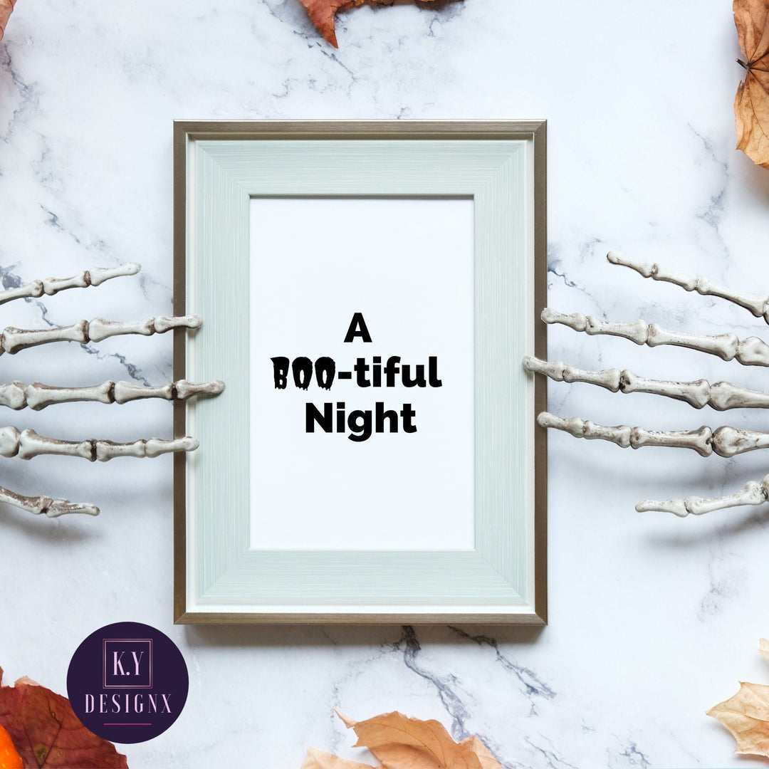 Printable 'Boo - tiful Night' wall art - KY designX