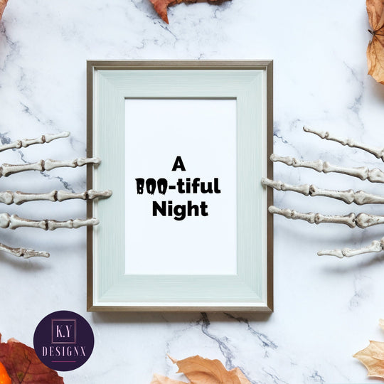 Printable 'Boo - tiful Night' wall art - KY designX