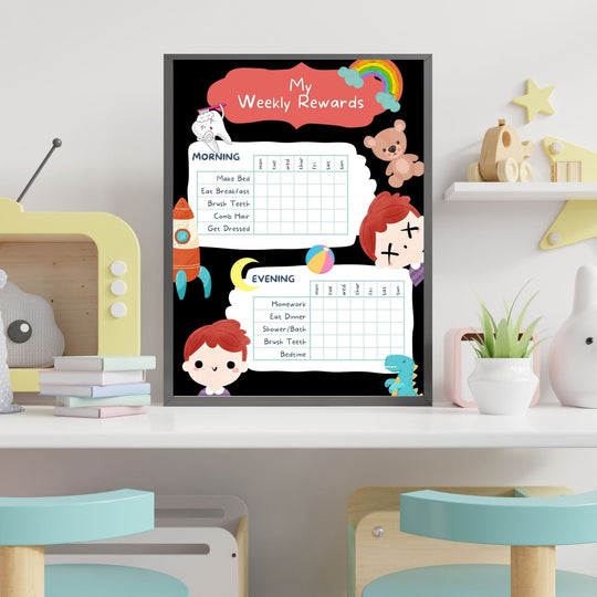 Printable boys Chore chart - KY designX