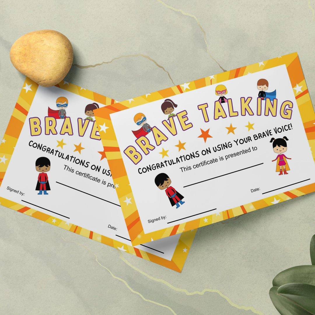Printable Brave Talking Certificate - KY designX