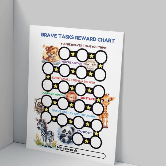 Printable Brave Tasks Reward Chart - KY designX