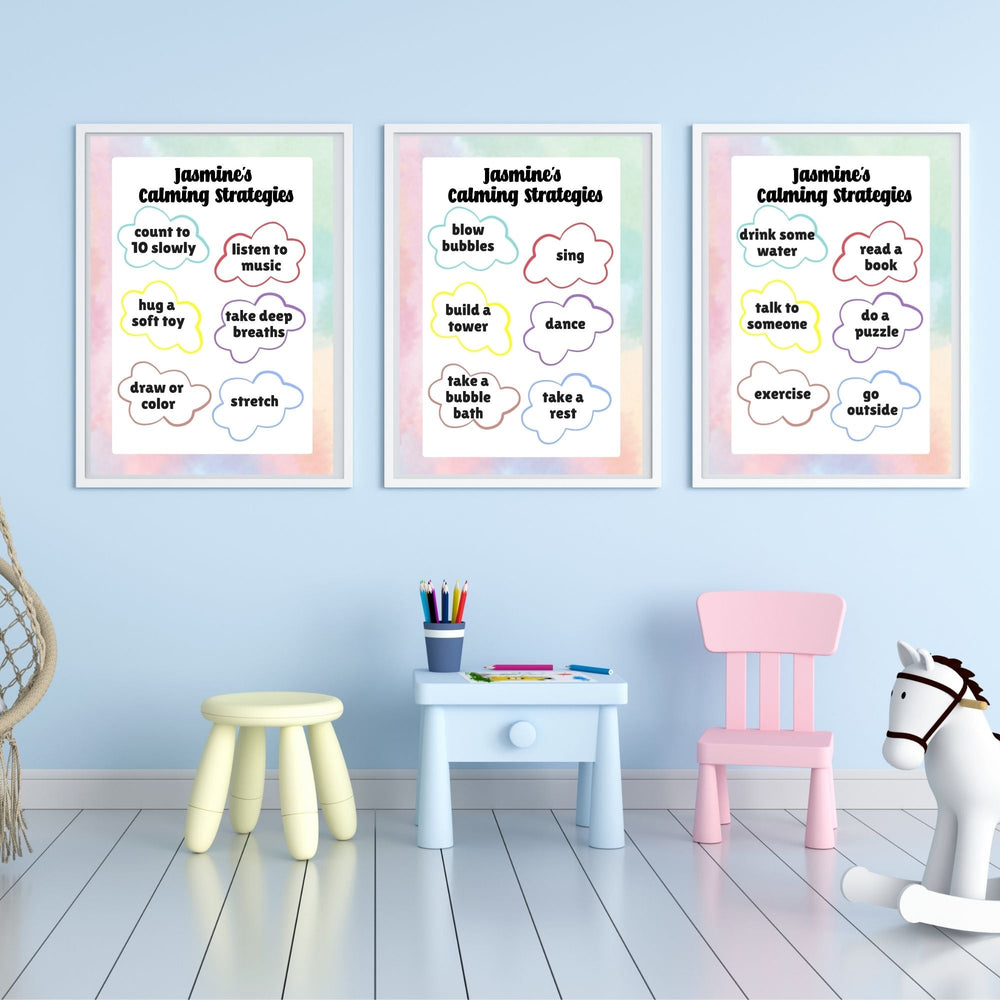 Printable Calming Strategies Poster for kids - KY designX