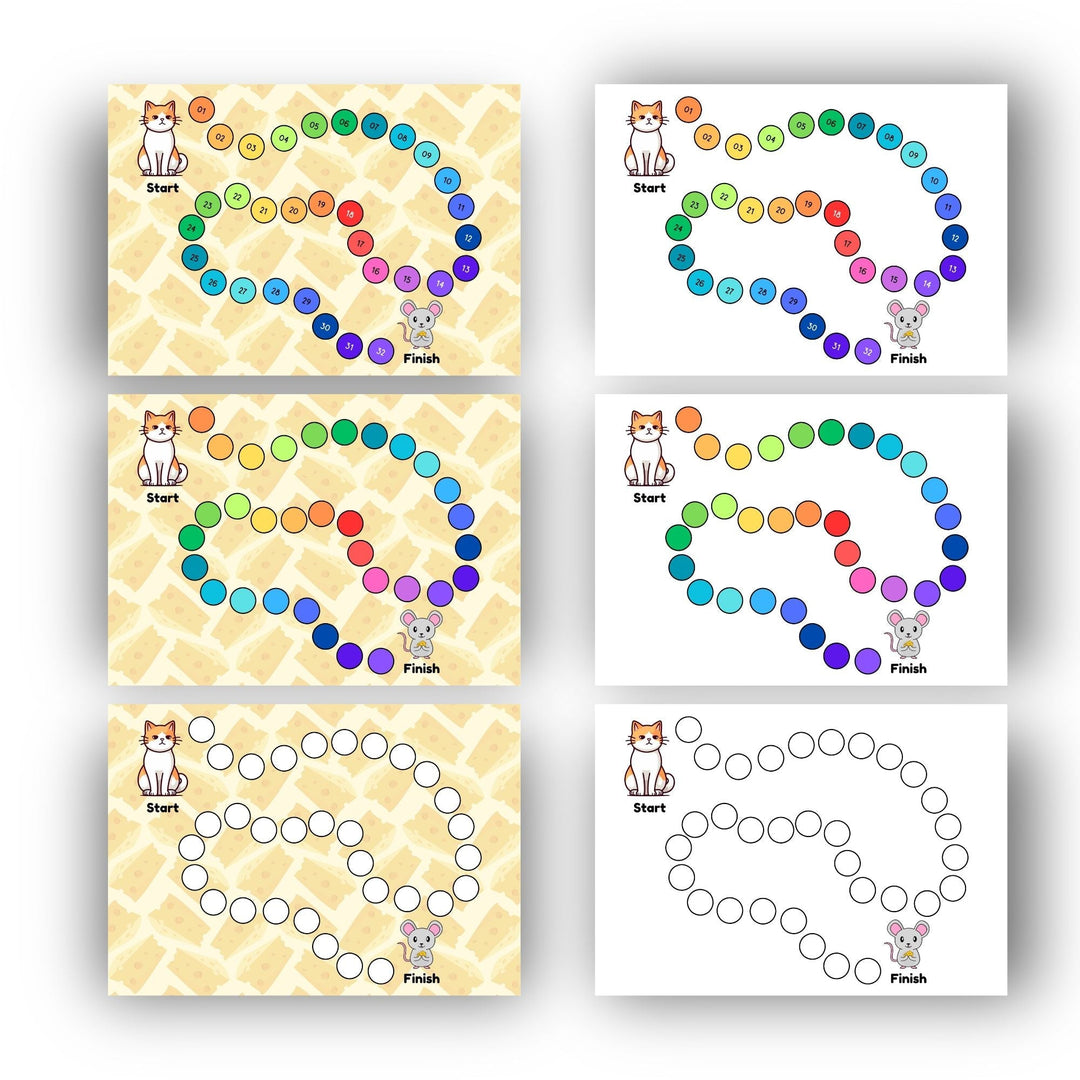Printable Cat and Mouse Board Game - KY designX