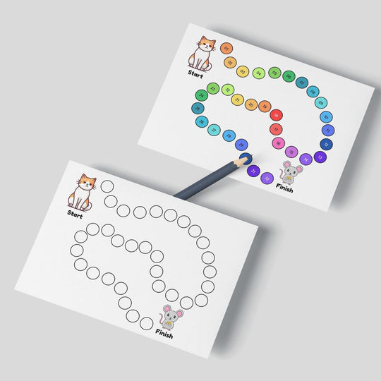 Printable Cat and Mouse Board Game - KY designX