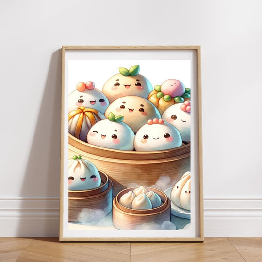 Printable Chinese Dim Sum Wall Art - KY designX