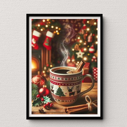 Printable Cinnamon Coffee Christmas wall decor - KY designX
