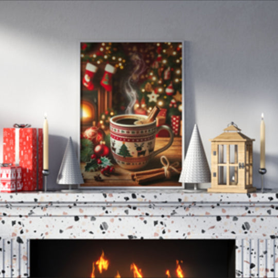 Printable Cinnamon Coffee Christmas wall decor - KY designX