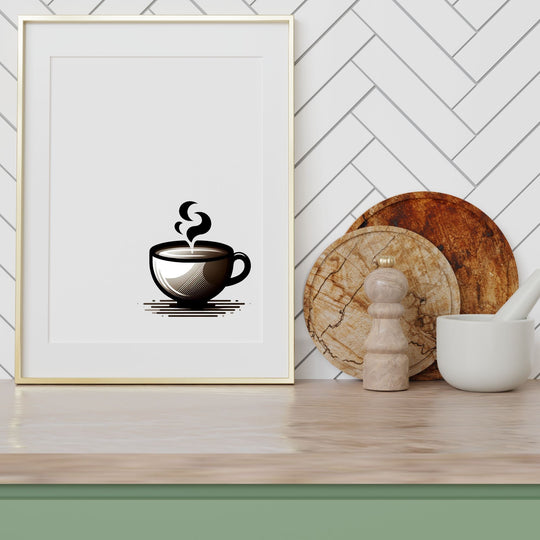 Printable Coffee Cup kitchen Wall Decor - KY designX