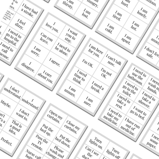 Printable Communication Cards for Adults - KY designX