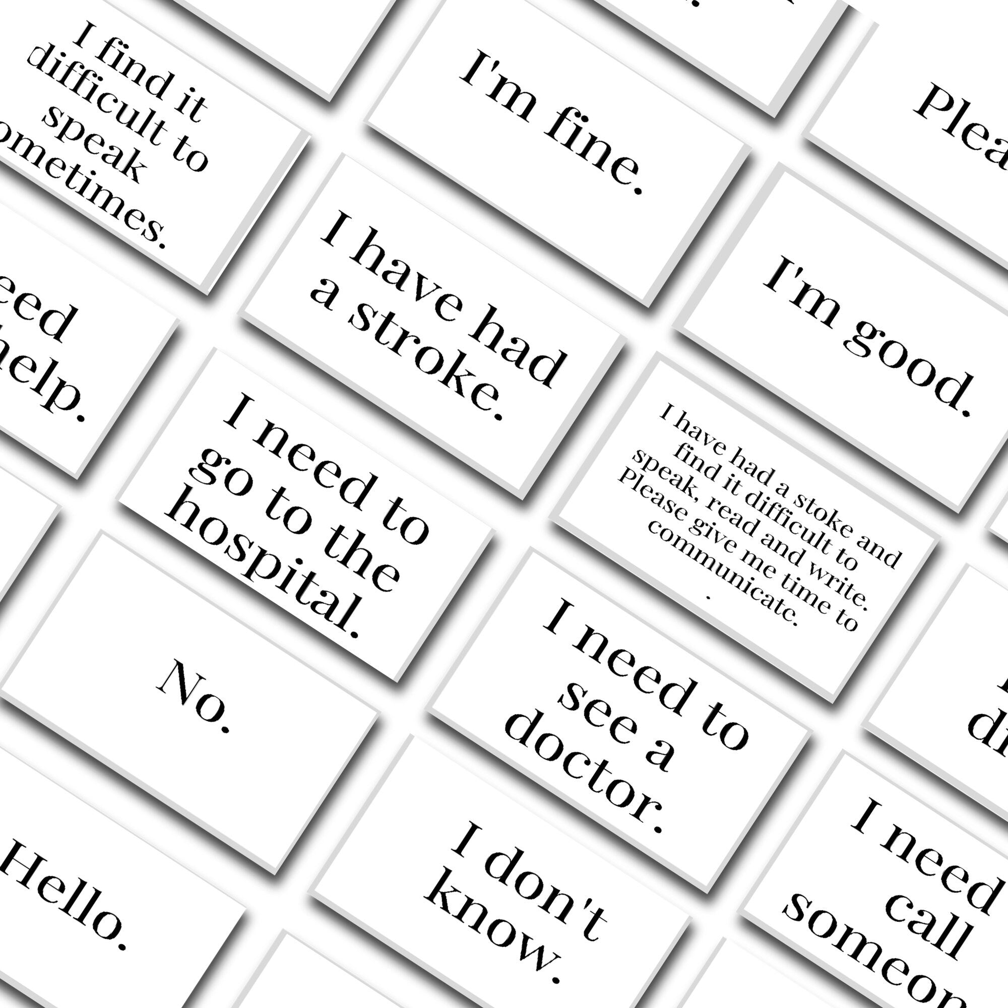 Printable Communication Cards for Adults - KY designX