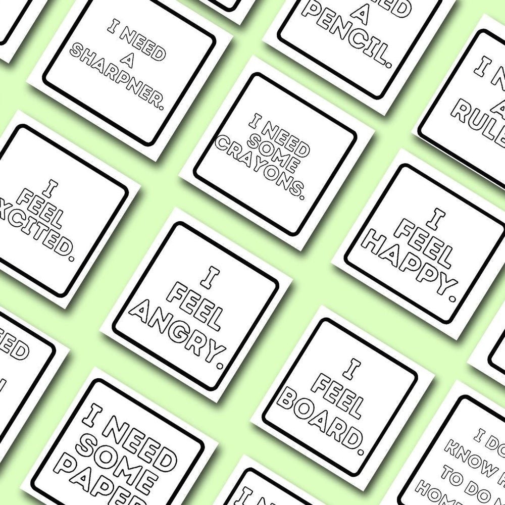 Printable communication Cards for Children - KY designX