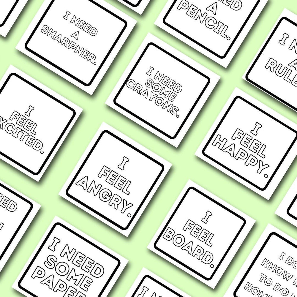 Printable communication Cards for Children - KY designX