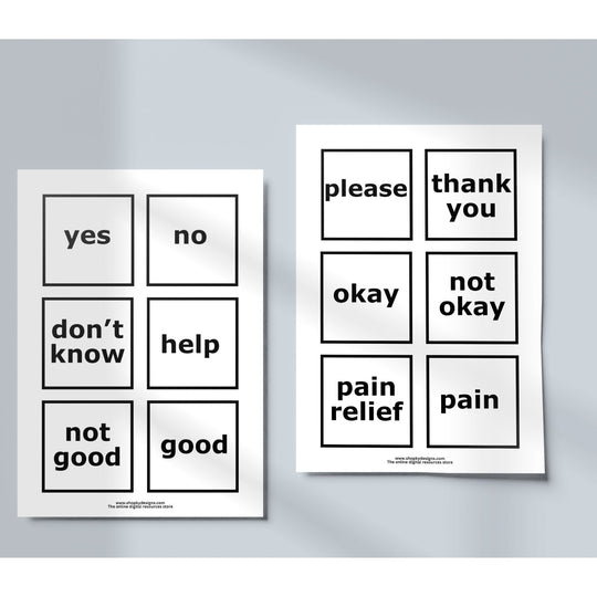 Printable Communication Cards for Hospital - KY designX