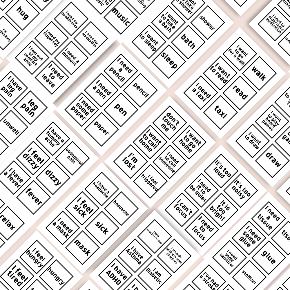 Printable Communication cards for non - verbal - KY designX