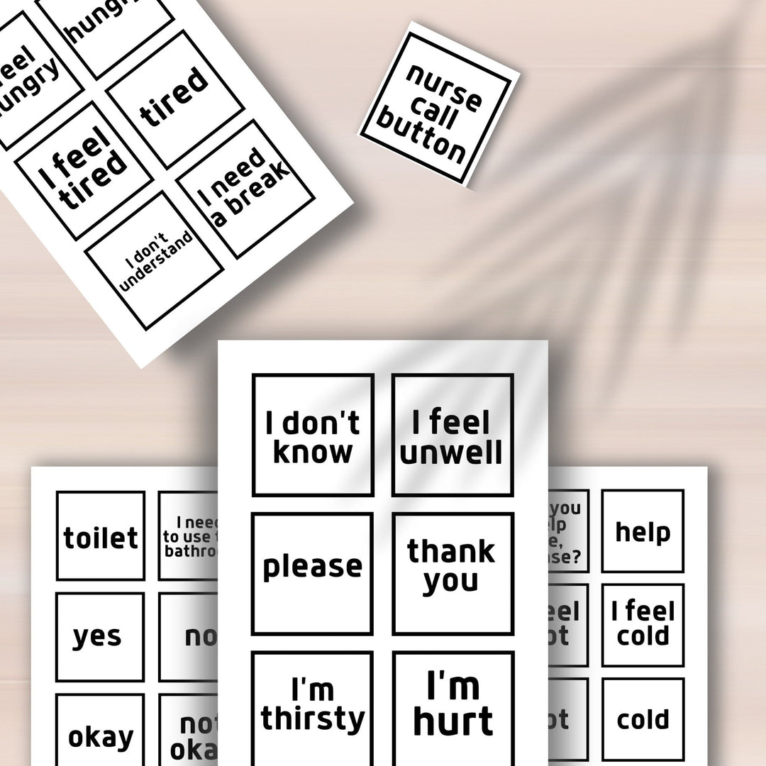 Printable Communication cards for non - verbal - KY designX