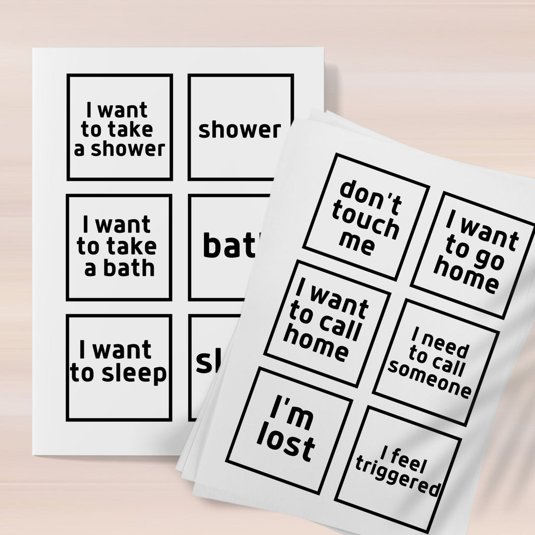 Printable Communication cards for non - verbal - KY designX
