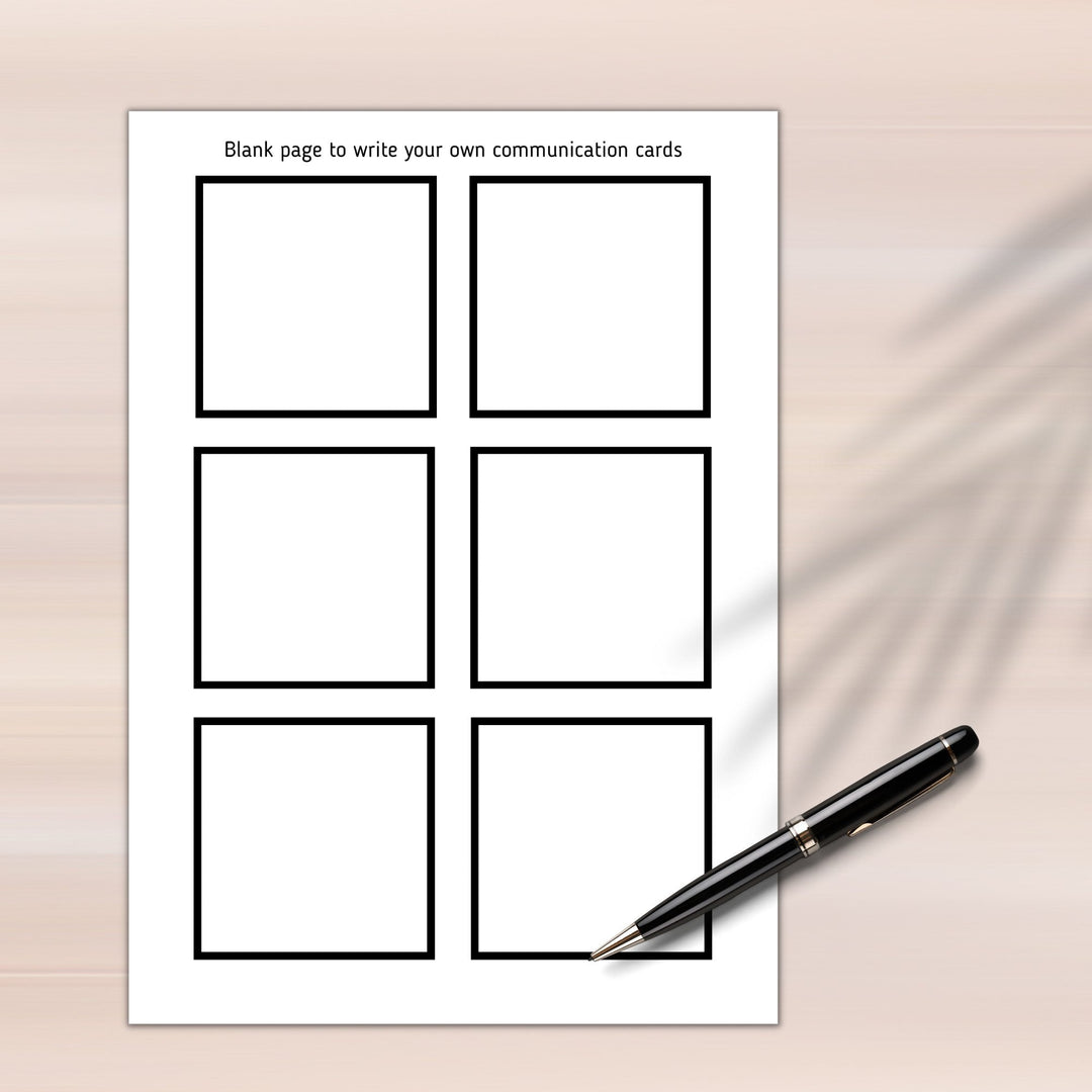 Printable Communication cards for non - verbal - KY designX