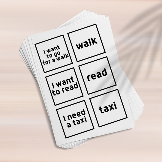 Printable Communication cards for non - verbal - KY designX