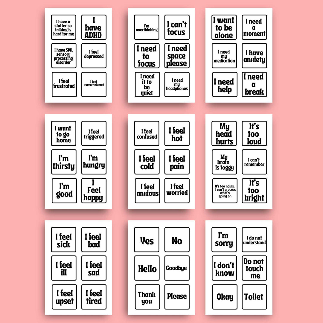 Printable communication exchange Cards - KY designX