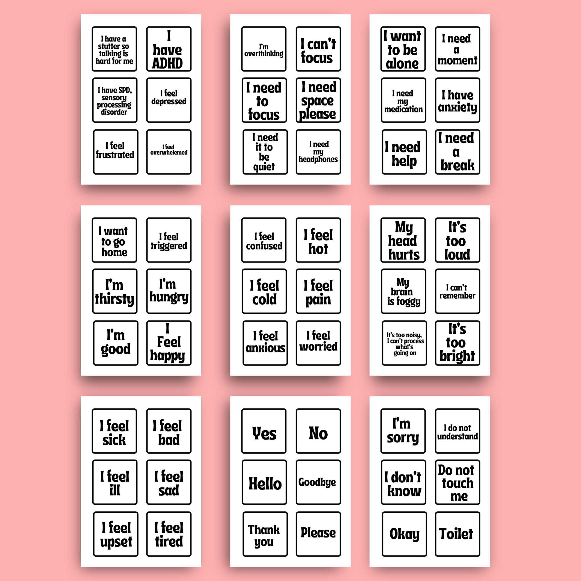 Printable communication exchange Cards - KY designX