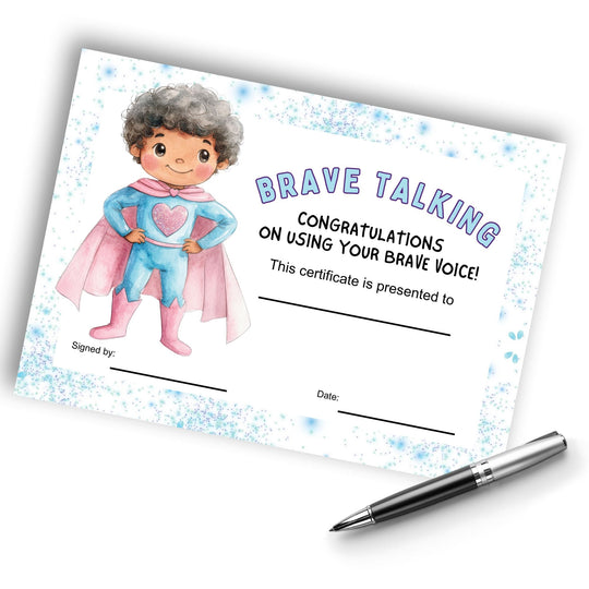 Printable Confident Voice Certificate for kids - KY designX