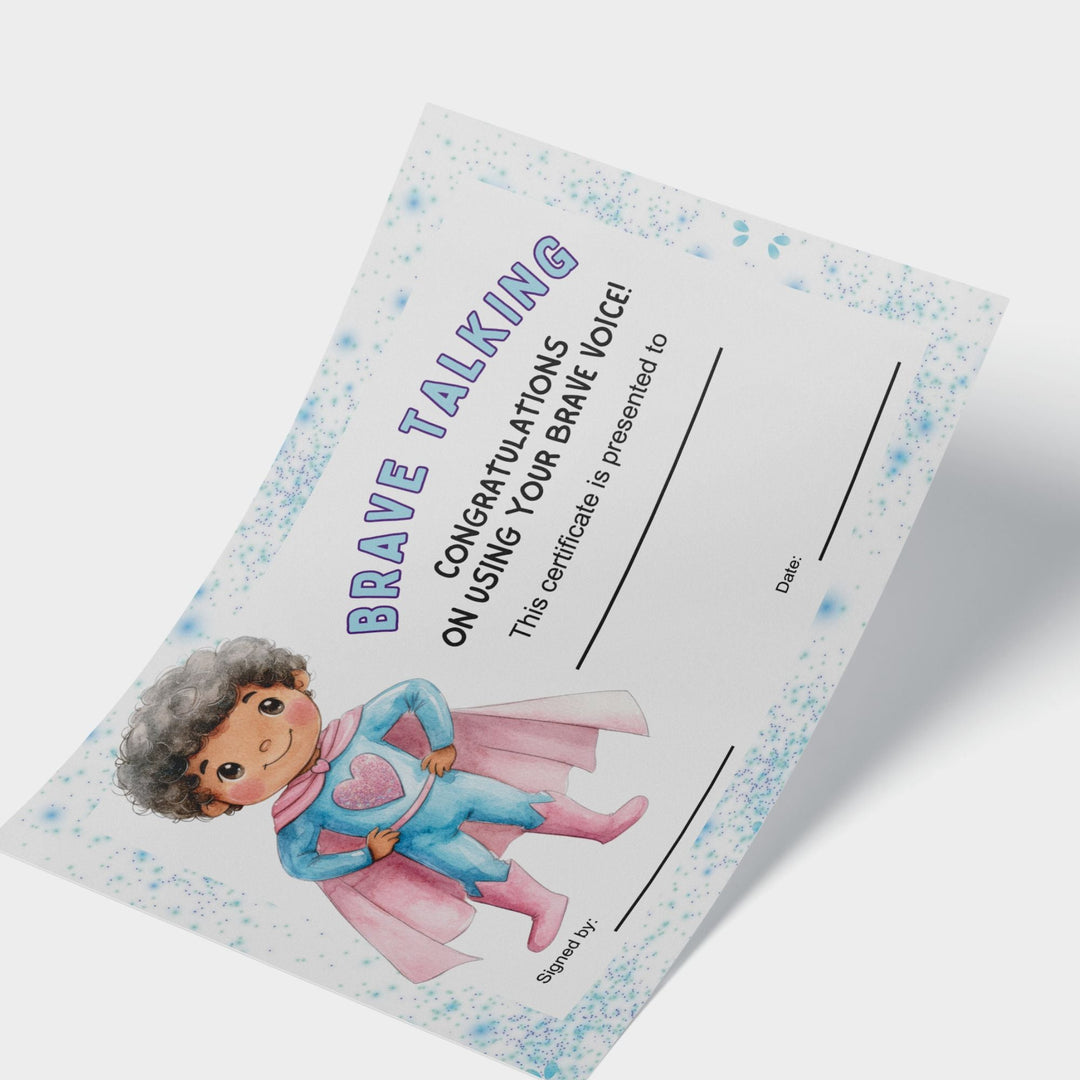Printable Confident Voice Certificate for kids - KY designX