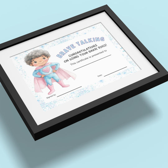 Printable Confident Voice Certificate for kids - KY designX