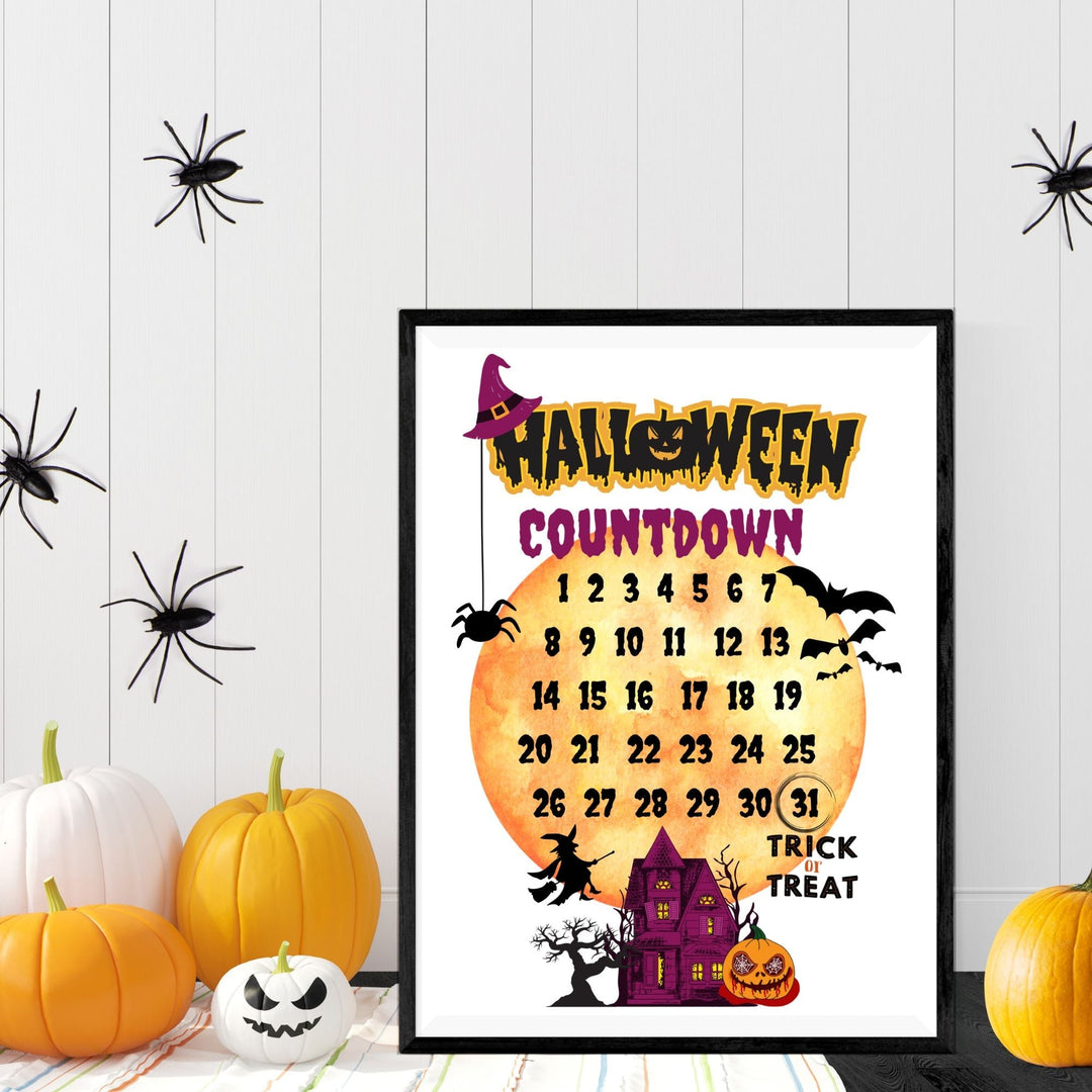 Printable Countdown to Halloween calendar - KY designX