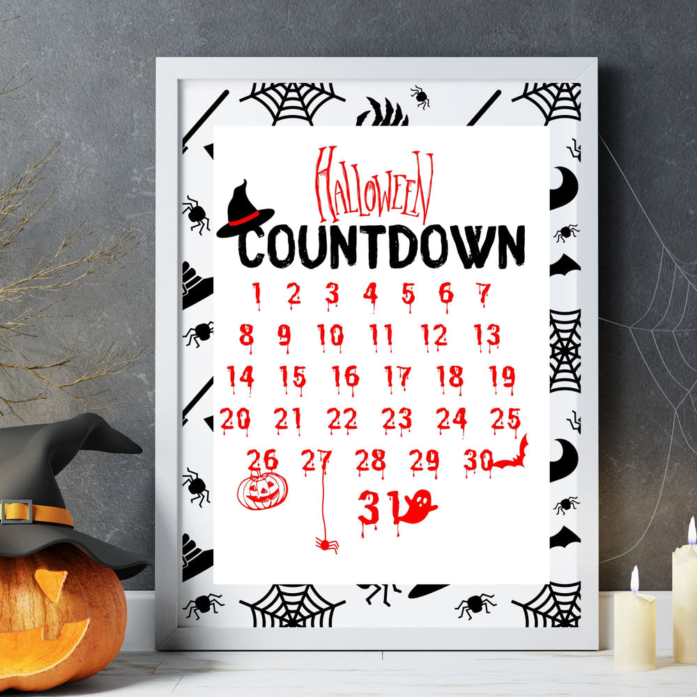 Printable countdown to Halloween party - KY designX