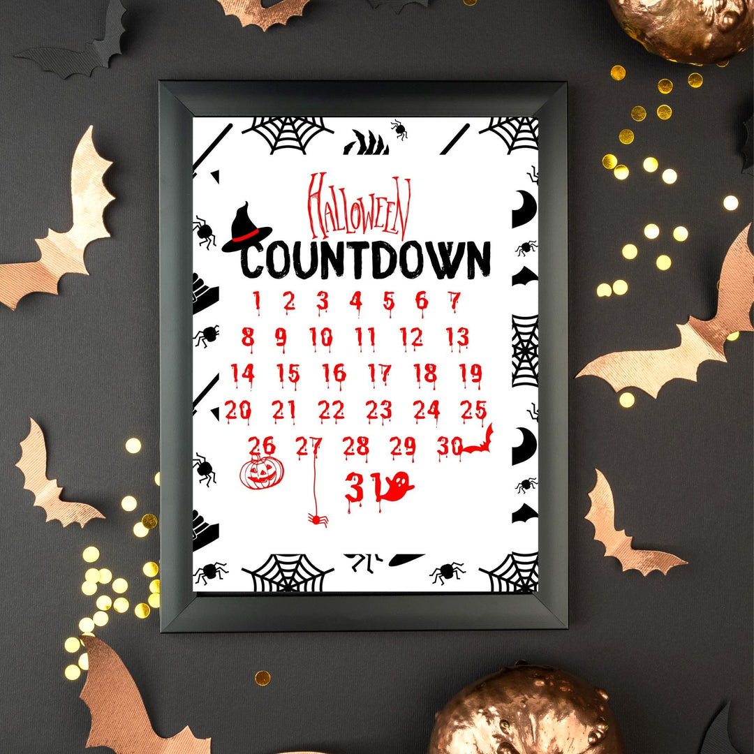 Printable countdown to Halloween party - KY designX