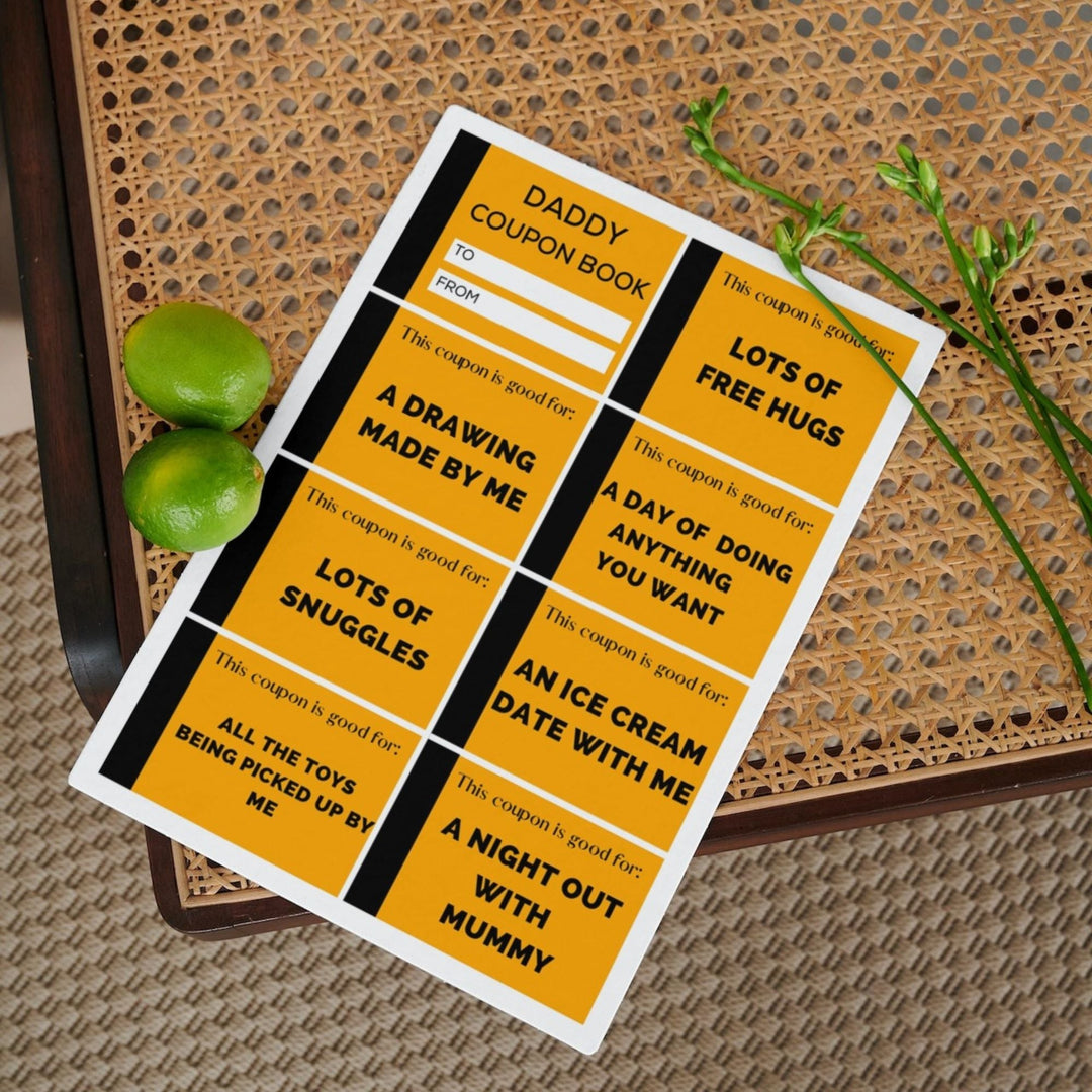 Printable Daddy Coupon Book - KY designX